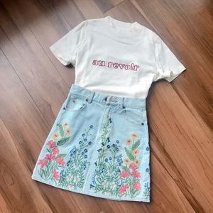 Madewell Embroidered Au Revoir Retro Tee